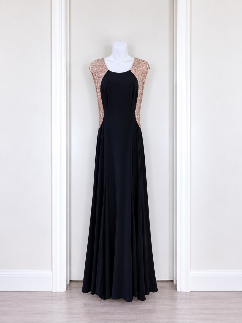 XSCAPE Teal Beaded Rhinestone Formal Gown Size 12